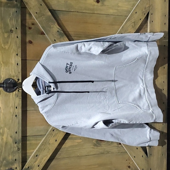 NEFF DISNEY DONT STRESS MICKEY MOUSE HOODIE SWEATSHIRT HANDWARMERS GRAY BLACK XL - Picture 1 of 8